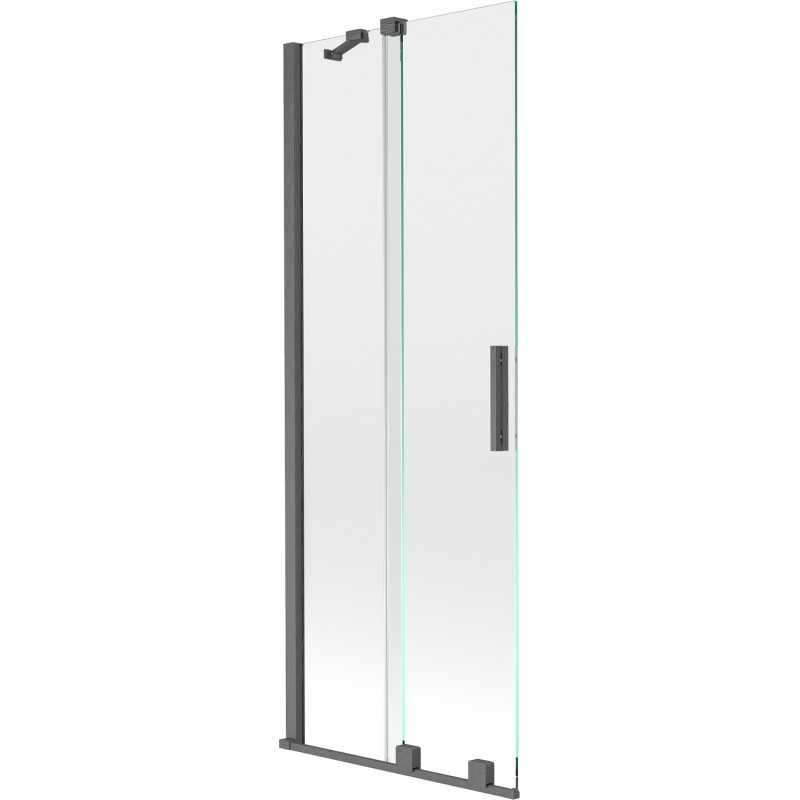 Mexen Velar paroi de baignoire à 2 volets coulissants 70 x 150 cm, transparent, gris pistolet brossé - 896-070-000-01-66