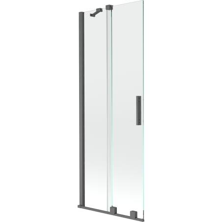 Mexen Velar écran de baignoire à 2 ailes coulissante 70 x 150 cm, transparent, gun gray brossé - 896-070-000-01-66