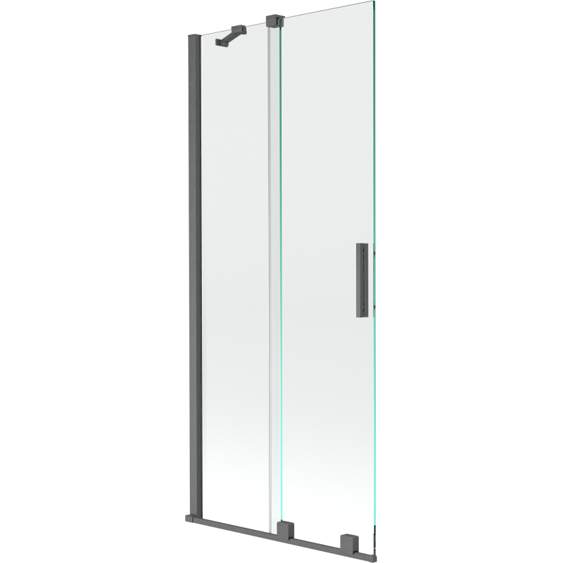 Mexen Velar écran de baignoire à 2 ailes coulissante 85 x 150 cm, transparent, gun gray brossé - 896-085-000-01-66