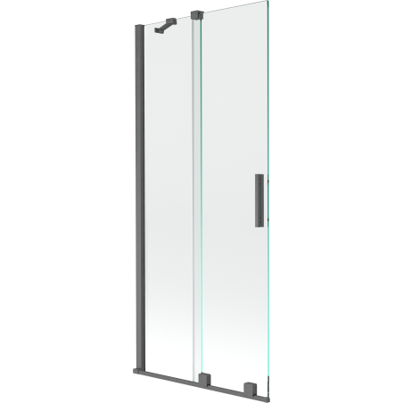 Mexen Velar paroi de baignoire à 2 volets coulissante 85 x 150 cm, transparent, gris canon brossé - 896-085-000-01-66