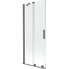 Mexen Velar paroi de douche à 2 volets coulissants 80 x 150 cm, transparent, gris canon brossé - 896-080-000-01-66