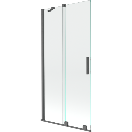 Mexen Velar paroi de baignoire à 2 volets coulissants 90 x 150 cm, transparent, gris canon brossé - 896-090-000-01-66
