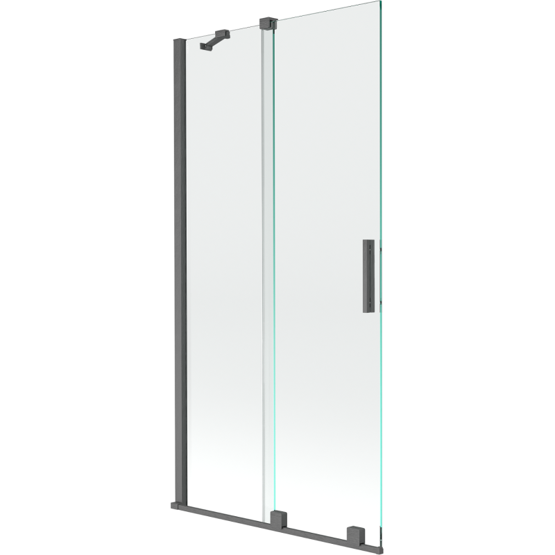 Mexen Velar écran de baignoire à 2 ailes coulissante 95 x 150 cm, transparent, gun gray brossé - 896-095-000-01-66