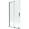 Mexen Velar écran de baignoire à 2 ailes coulissante 95 x 150 cm, transparent, gun gray brossé - 896-095-000-01-66