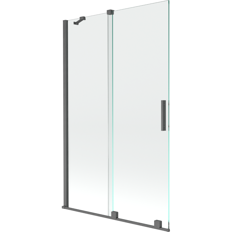 Mexen Velar paroi de douche à 2 volets coulissants 110 x 150 cm, transparent, gris canon brossé - 896-110-000-01-66