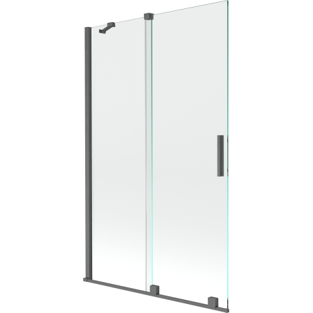 Mexen Velar paroi de baignoire 2 volets coulissante 110 x 150 cm, transparent, gris anthracite brossé - 896-110-000-01-66