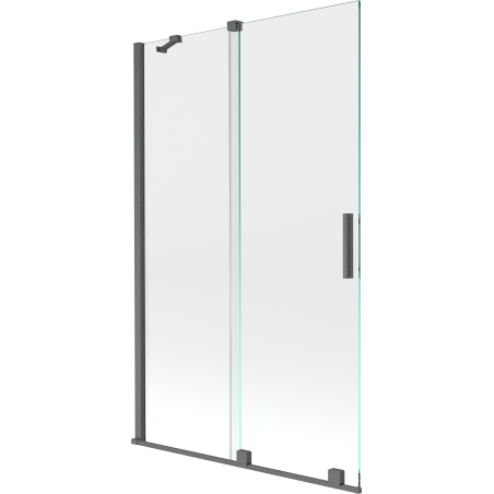 Mexen Velar paroi de douche à 2 volets coulissants 110 x 150 cm, transparent, gris canon brossé - 896-110-000-01-66