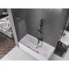 Mexen Velar écran de baignoire à 2 ailes coulissante 130 x 150 cm, transparent, gun gray brossé - 896-130-000-01-66