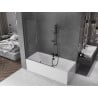 Mexen Velar écran de baignoire à 2 ailes coulissante 130 x 150 cm, transparent, gun gray brossé - 896-130-000-01-66