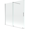 Mexen Velar écran de baignoire à 2 ailes coulissante 160 x 150 cm, transparent, Chrome - 896-160-000-01-01