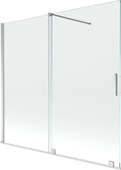 Mexen Velar pare-douche de baignoire 2 panneaux coulissants 170 x 150 cm, transparent, chrome - 896-170-000-01-01