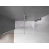 Mexen Velar paroi de baignoire à 2 volets coulissants 180 x 150 cm, transparent, chrome - 896-180-000-01-01