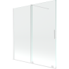 Mexen Velar écran de baignoire à 2 ailes coulissante 150 x 150 cm, transparent, Blanc - 896-150-000-01-20