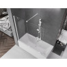 Mexen Velar pare-douche de salle de bain à 2 battants coulissants 150 x 150 cm, transparent, blanc - 896-150-000-01-20