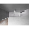 Mexen Velar paroi de baignoire coulissante à 2 volets 160 x 150 cm, transparent, blanc - 896-160-000-01-20