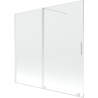Mexen Velar paravent de baignoire coulissant à 2 vantaux 170 x 150 cm, transparent, blanc - 896-170-000-01-20