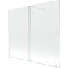 Mexen Velar écran de baignoire à 2 ailes coulissante 180 x 150 cm, transparent, Blanc - 896-180-000-01-20