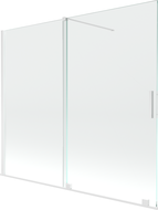 Mexen Velar paroi de baignoire coulissante à 2 volets 180 x 150 cm, transparent, blanc - 896-180-000-01-20