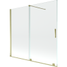 Mexen Velar écran de baignoire à 2 ailes coulissante 170 x 150 cm, transparent, or - 896-170-000-01-50