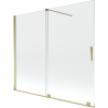Mexen Velar pare-douche 2 plis coulissant 180 x 150 cm, transparent, doré - 896-180-000-01-50