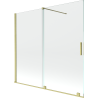 Mexen Velar paroi de baignoire 2 volets coulissants 160 x 150 cm, transparent, or brossé - 896-160-000-01-55