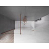 Mexen Velar paroi de baignoire à 2 battants coulissante 150 x 150 cm, transparent, or rose - 896-150-000-01-60