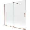 Mexen Velar paroi de douche à deux volets coulissants 170 x 150 cm, transparent, or rose - 896-170-000-01-60
