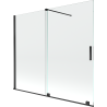 Mexen Velar paroi de baignoire 2 volets coulissants 180 x 150 cm, transparent, noir - 896-180-000-01-70