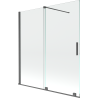 Mexen Velar écran de baignoire à 2 ailes coulissante 150 x 150 cm, transparent, gun gray brossé - 896-150-000-01-66