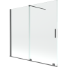 Mexen Velar écran de baignoire à 2 ailes coulissante 170 x 160 cm, transparent, gun gray brossé - 896-170-000-01-66