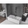 Mexen Velar écran de baignoire à 2 ailes coulissante 170 x 160 cm, transparent, gun gray brossé - 896-170-000-01-66