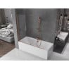 Mexen Velar pare-douche à 2 volets coulissants 160 x 150 cm, transparent, cuivre brossé - 896-160-000-01-65
