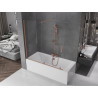 Mexen Velar paroi de baignoire pliante à 2 battants 160 x 150 cm, transparent, cuivre brossé - 896-160-000-01-65