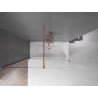 Mexen Velar pare-douche à 2 volets coulissants 160 x 150 cm, transparent, cuivre brossé - 896-160-000-01-65