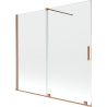 Mexen Velar écran de baignoire à 2 ailes coulissante 170 x 150 cm, transparent, Cuivre brossé - 896-170-000-01-65