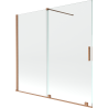 Mexen Velar paroi de douche à 2 volets coulissants 170 x 150 cm, transparent, cuivre brossé - 896-170-000-01-65