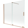 Mexen Velar paroi de baignoire 2 volets coulissante 180 x 150 cm, transparent, cuivre brossé - 896-180-000-01-65