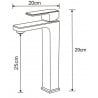 Mexen Cetus robinet de lavabo haut, doré - 744310-50