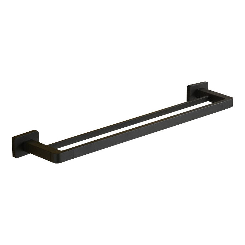Mexen Asis double porte-serviettes, Noir - 7017625-70