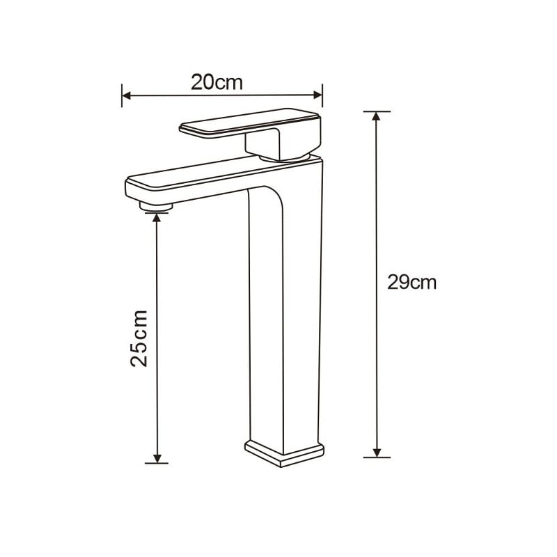 Mexen Cetus robinet de lavabo haut, noir - 744310-70