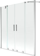 Mexen Velar Duo écran de baignoire à 2 ailes coulissante 140 x 150 cm, transparent, Chrome - 896-140-000-02-01