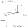 Mexen Crux robinet de lavabo, Noir - 744400-70