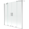 Mexen Velar Duo écran de baignoire à 2 ailes coulissante 150 x 150 cm, transparent, Chrome - 896-150-000-02-01