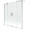 Mexen Velar Duo paroi de baignoire à 2 volets coulissants 160 x 150 cm, transparent, chrome - 896-160-000-02-01