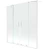 Mexen Velar Duo écran de baignoire à 2 ailes coulissante 140 x 150 cm, transparent, Blanc - 896-140-000-02-20