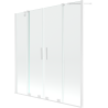 Mexen Velar Duo paroi de baignoire à 2 volets coulissants 140 x 150 cm, transparent, blanc - 896-140-000-02-20