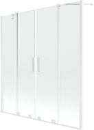 Mexen Velar Duo paroi de baignoire à 2 volets coulissants 140 x 150 cm, transparent, blanc - 896-140-000-02-20