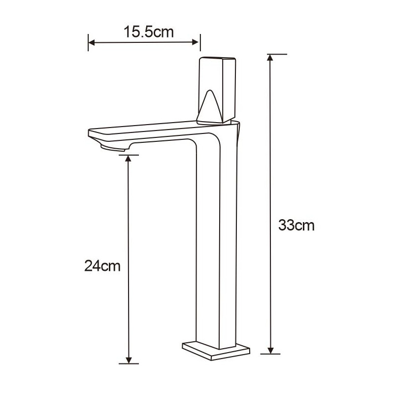 Mexen Crux robinet de lavabo haut, doré - 744410-50