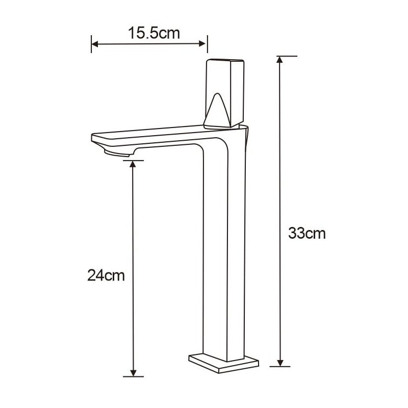 Mexen Crux robinet de lavabo haut, noir - 744410-70