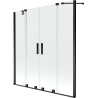 Mexen Velar Duo paroi de baignoire coulissante à 2 volets 140 x 150 cm, transparent, noir - 896-140-000-02-70